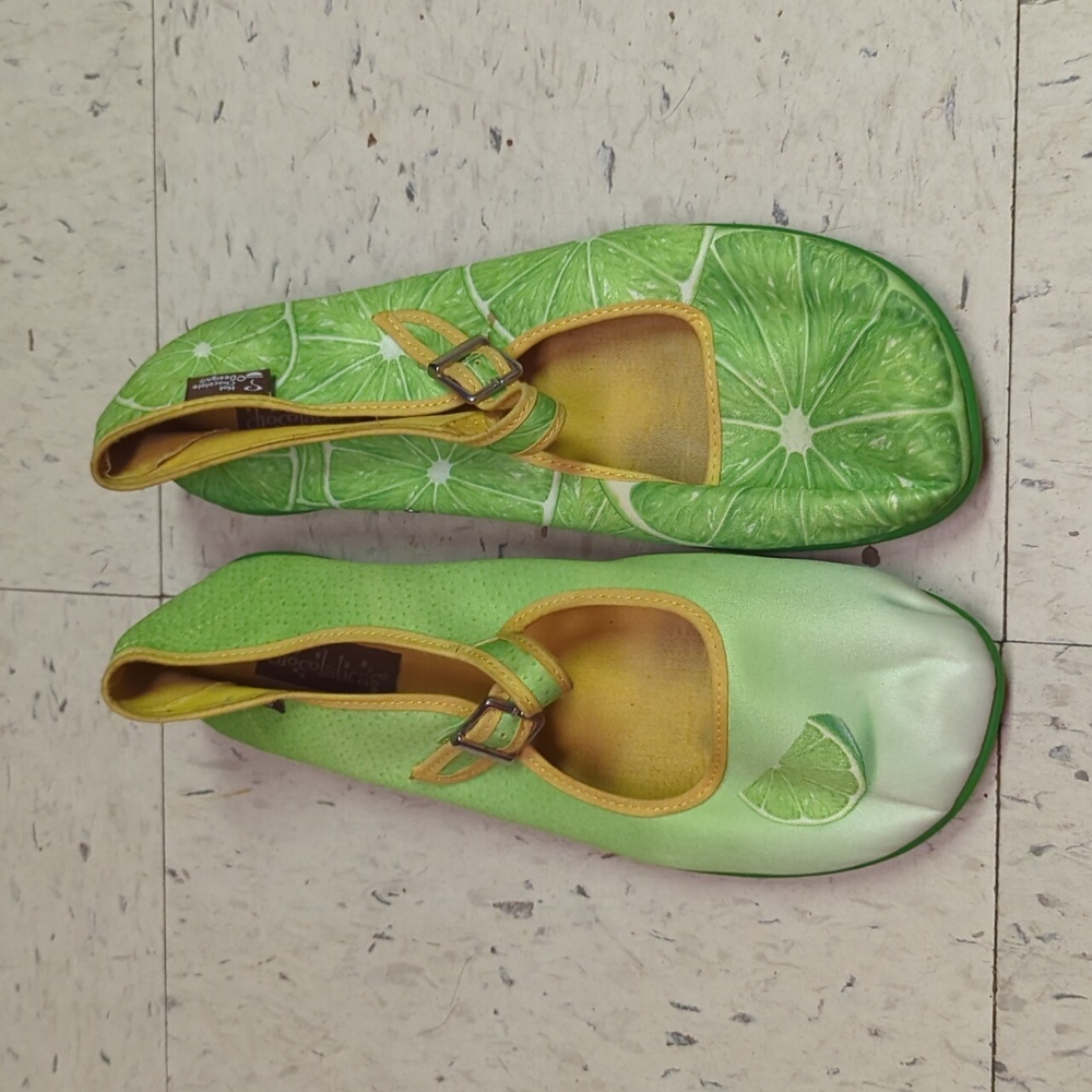 Lime green and yellow shoes size 11